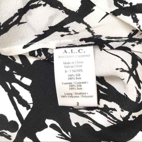 A.L.C. Presley Brushstroke Open Back Silk Top - Picture 9 of 13
